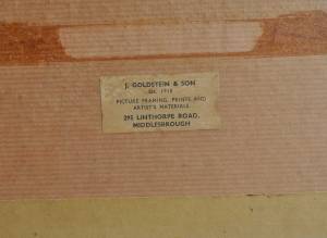 The original framer's label