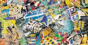 Part of Takahashi's "castle" of crap at the Serpentine