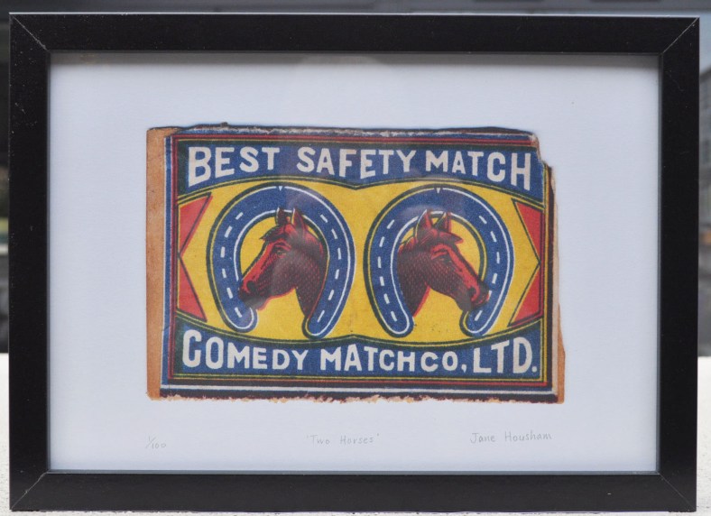 Horse, horseshoe, match, matchbox