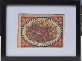 tiger, match, matchbox